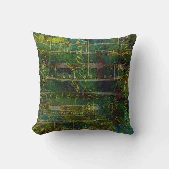 Manuscript Abstract Throw Pillow (Front)