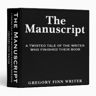 Manuscript Book Writer Author Black  Binder