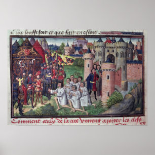 Manuscript by Jean Vauquelin Poster