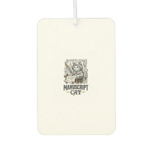 Manuscript Cat Cat Medieval Manuscript Vintage Vec Air Freshener