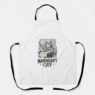 Manuscript Cat Cat Medieval Manuscript Vintage Vec Apron