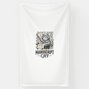 Manuscript Cat Cat Medieval Manuscript Vintage Vec Banner