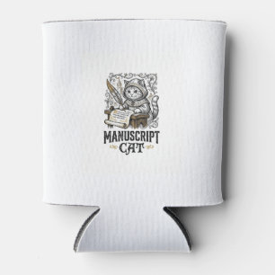 Manuscript Cat Cat Medieval Manuscript Vintage Vec Can Cooler