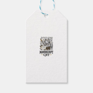 Manuscript Cat Cat Medieval Manuscript Vintage Vec Gift Tags