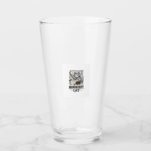 Manuscript Cat Cat Medieval Manuscript Vintage Vec Glass