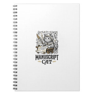 Manuscript Cat Cat Medieval Manuscript Vintage Vec Notebook