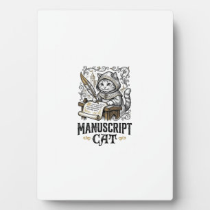 Manuscript Cat Cat Medieval Manuscript Vintage Vec Plaque