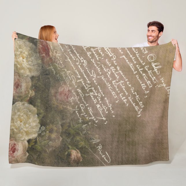 Manuscript d'Amour - Fleece Blanket (In Situ)