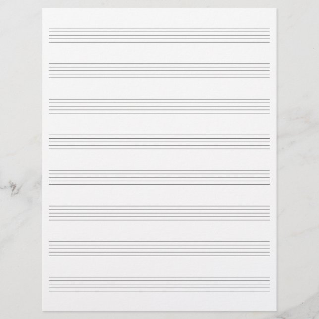 Manuscript Paper Music Staffs Composer Songwriter (Front)