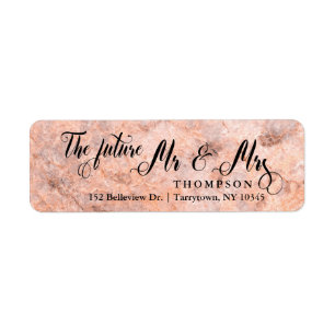 Manuscrit de marbre rose futurs M. et Mme