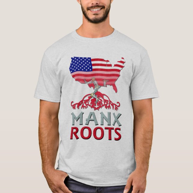 Manx American Roots, Isle of Man T-Shirt (Front)