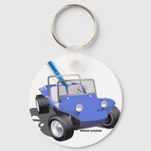 Manx Blue with Surfboard Keychain