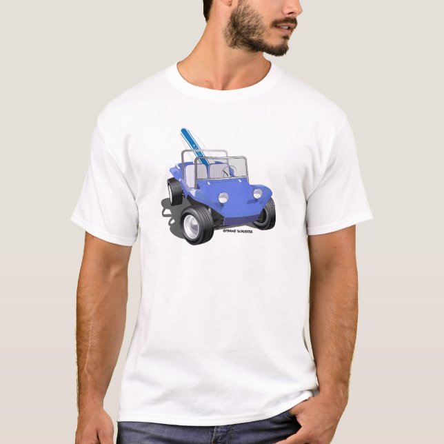 Manx Blue with Surfboard T-Shirt (Front)