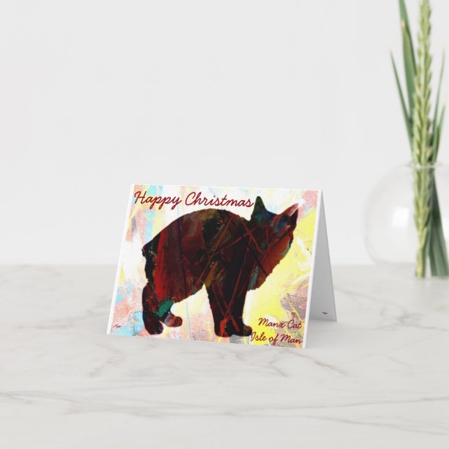 Manx Cat Greetings Cards (Front)