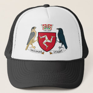 Manx coat of arms trucker hat