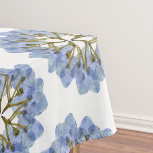 Manx Flora - blue hydrangea Tablecloth (In Situ)
