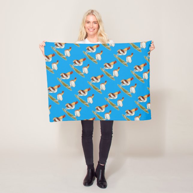 Manx Rumpies Fleece Blanket (In Situ)