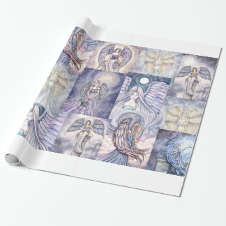 Many Angels Collage Gift Wrap by Molly Harrison