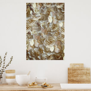 Many beautiful petals of rose     poster