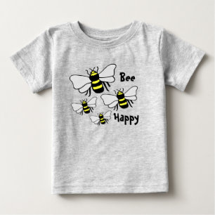 Many Bees "Bee Happy" Toddler Tee