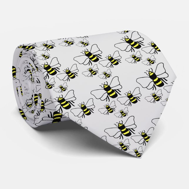 Many Bees Tie (Rolled)