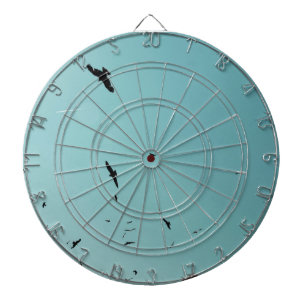 Many birds and a contrail dartboard