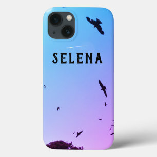 Many birds and a contrail & Your name iPhone 13 Case