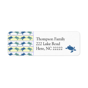Many Blue Turtles Return Address Labels