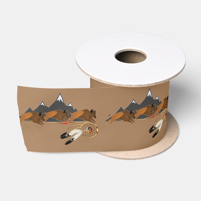 Many Buffalo Satin Ribbon (Spool)