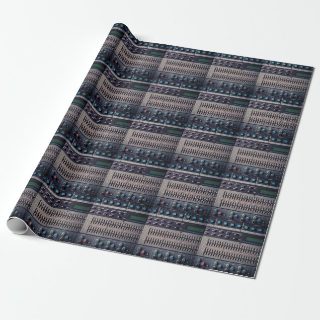 Many Buttons Sound Mixer Studio Wrapping Paper (Unrolled)