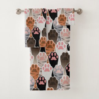 Many Cat Paws Pattern