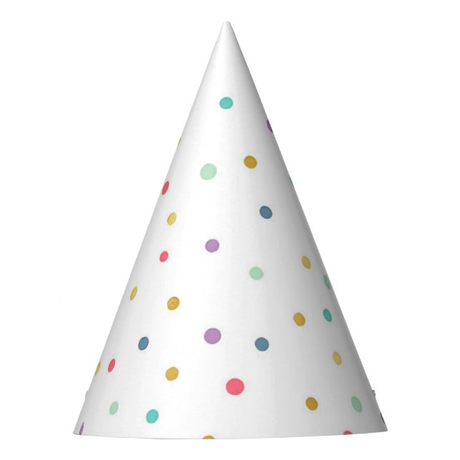 Many Colour Dots Party Hat (Front)