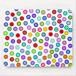 Many Colourful Circles Mouse Pad