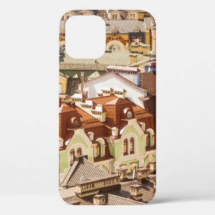 many colourful houses and roofs in luxury district iPhone 12 case