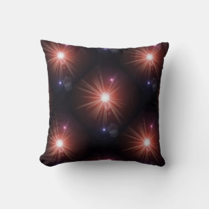 many colourful little sun, lights throw pillow