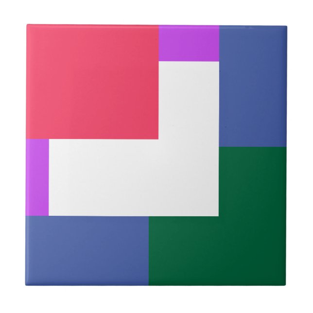 Many colours Ceramic Tile, Small (4.25" x 4.25") Tile (Front)