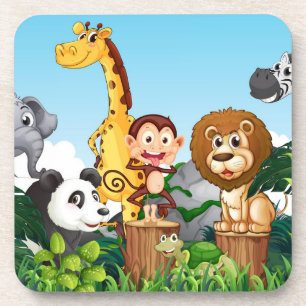Many Cute Animals in the Forest Coaster