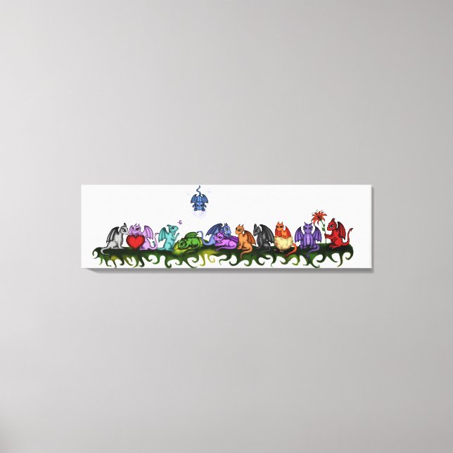 many cute dragons canvas print (Front)