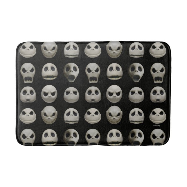 Many Faces of Jack Skellington - Pattern Bath Mat (Front)