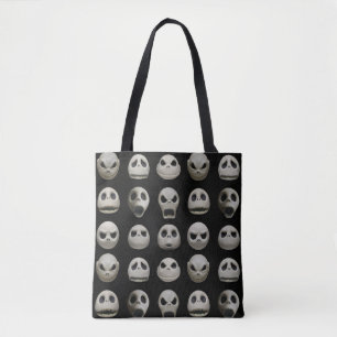Many Faces of Jack Skellington - Pattern Tote Bag