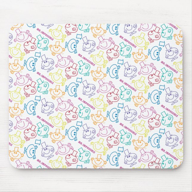 Many Faces of Mr. Impossible Mouse Pad (Front)