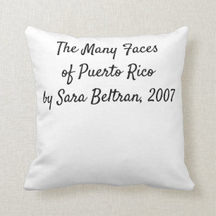 Many Faces of Puerto Rico Throw Pillow