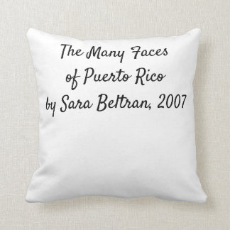 Many Faces of Puerto Rico Throw Pillow