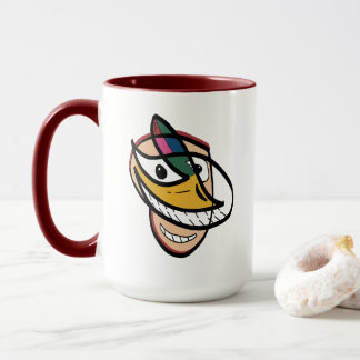 Many faces (optical illusion) mug