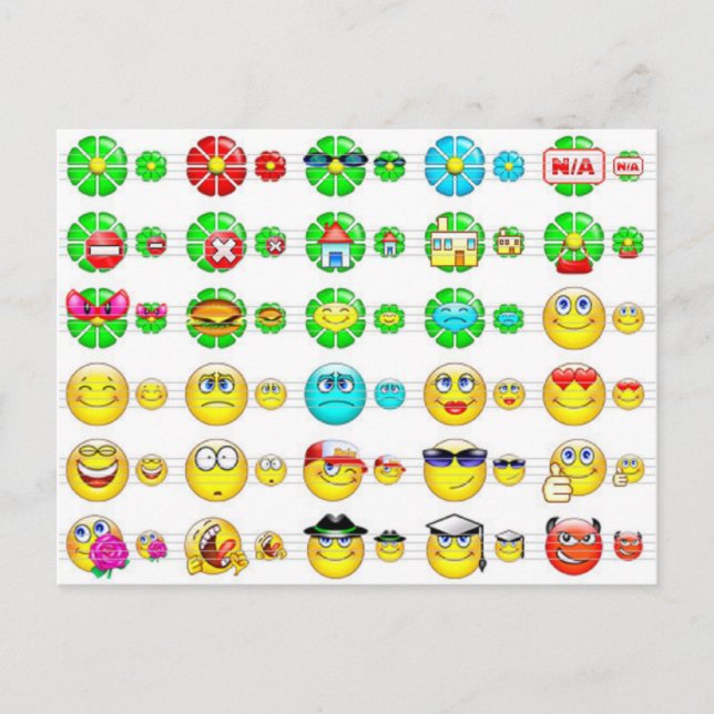 many faces postcard (Front)