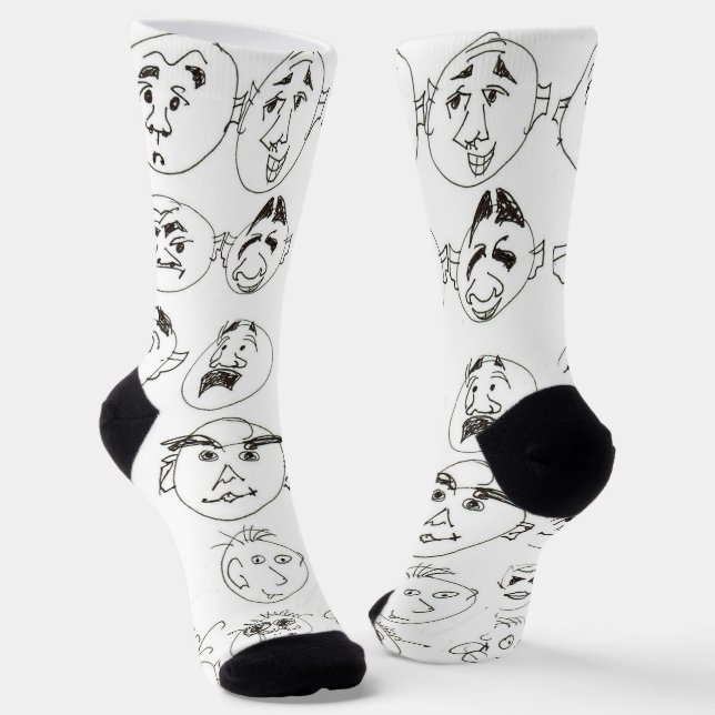 Many Faces Socks (Angled)