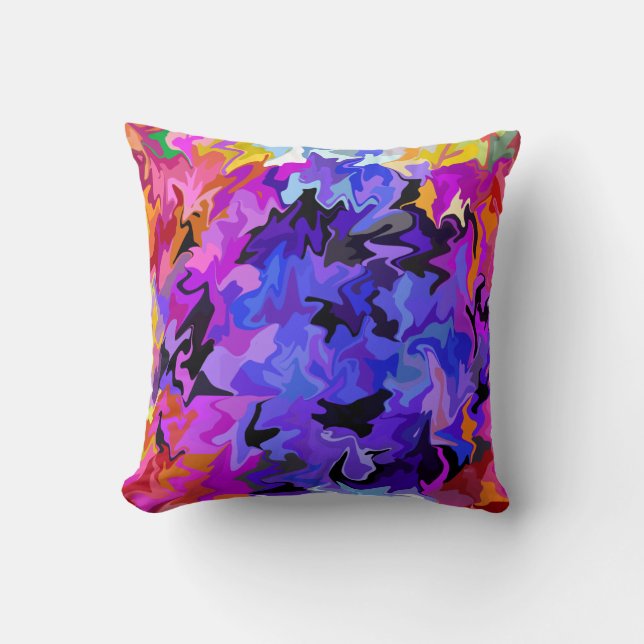 Many Faces... Throw Pillow (Front)