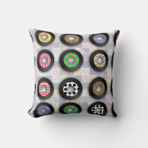 Many Fun Records Throw Pillow