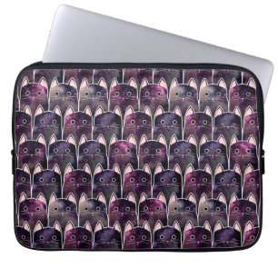 Many Galaxy Cats Pattern Laptop Sleeve
