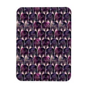 Many Galaxy Cats Pattern Magnet
